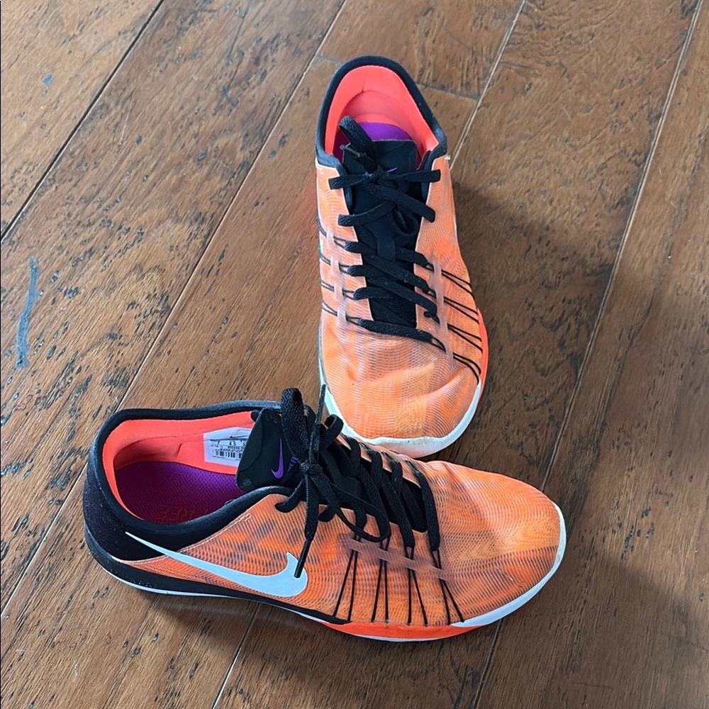 Nike Women's Orange and Black Sneakers
